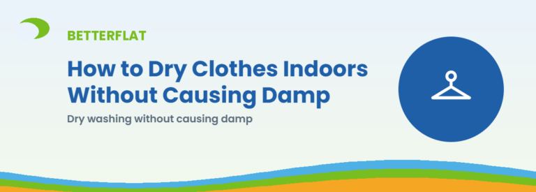 How to Dry Clothes Indoors Without Causing Damp — BetterFlat buying guide banner